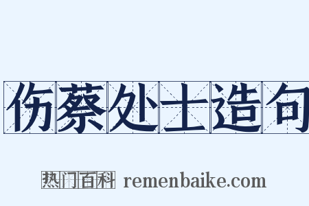 伤蔡处士造句是什么意思的图片